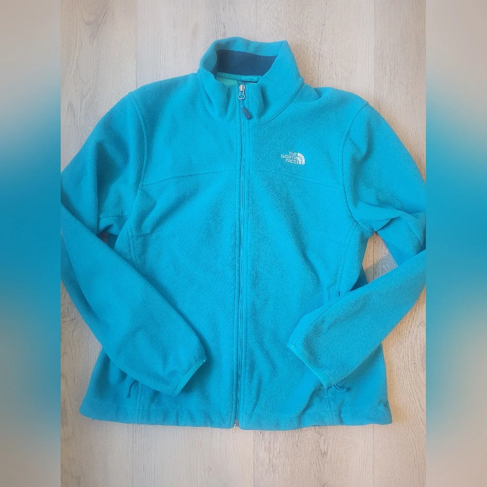 The North Face Womens Teal Fleece Jacket - Picture 1 of 4